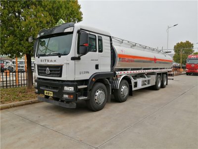 350馬力重汽汕德卡26方鋁合金油罐車裝載22噸